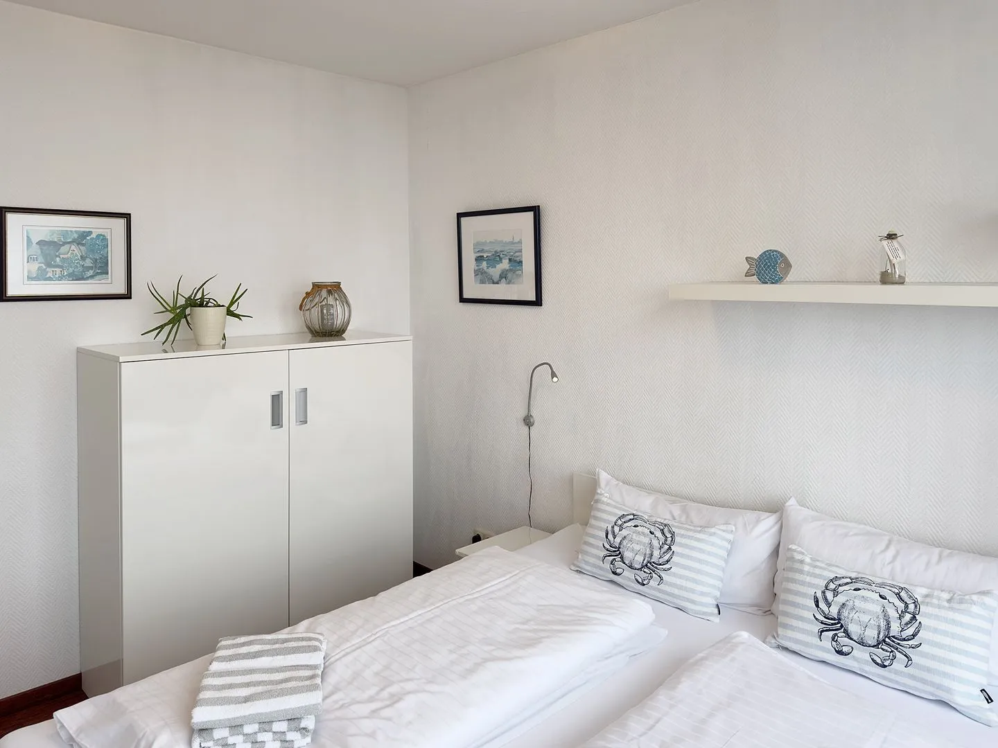 Haus Nordenlicht Ferienwohnung Wattkieker Wittdün auf Amrum - Schlafzimmer der Ferienwohnung Wattkieker in Wittdün auf Amrum