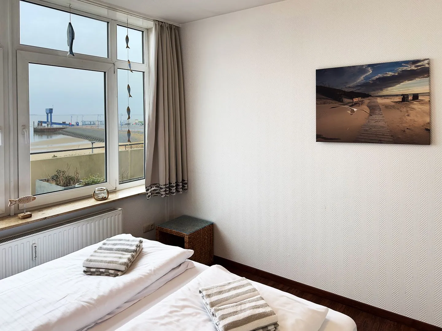 Haus Nordenlicht Ferienwohnung Wattkieker Wittdün auf Amrum - Schlafzimmer der Ferienwohnung Wattkieker in Wittdün auf Amrum