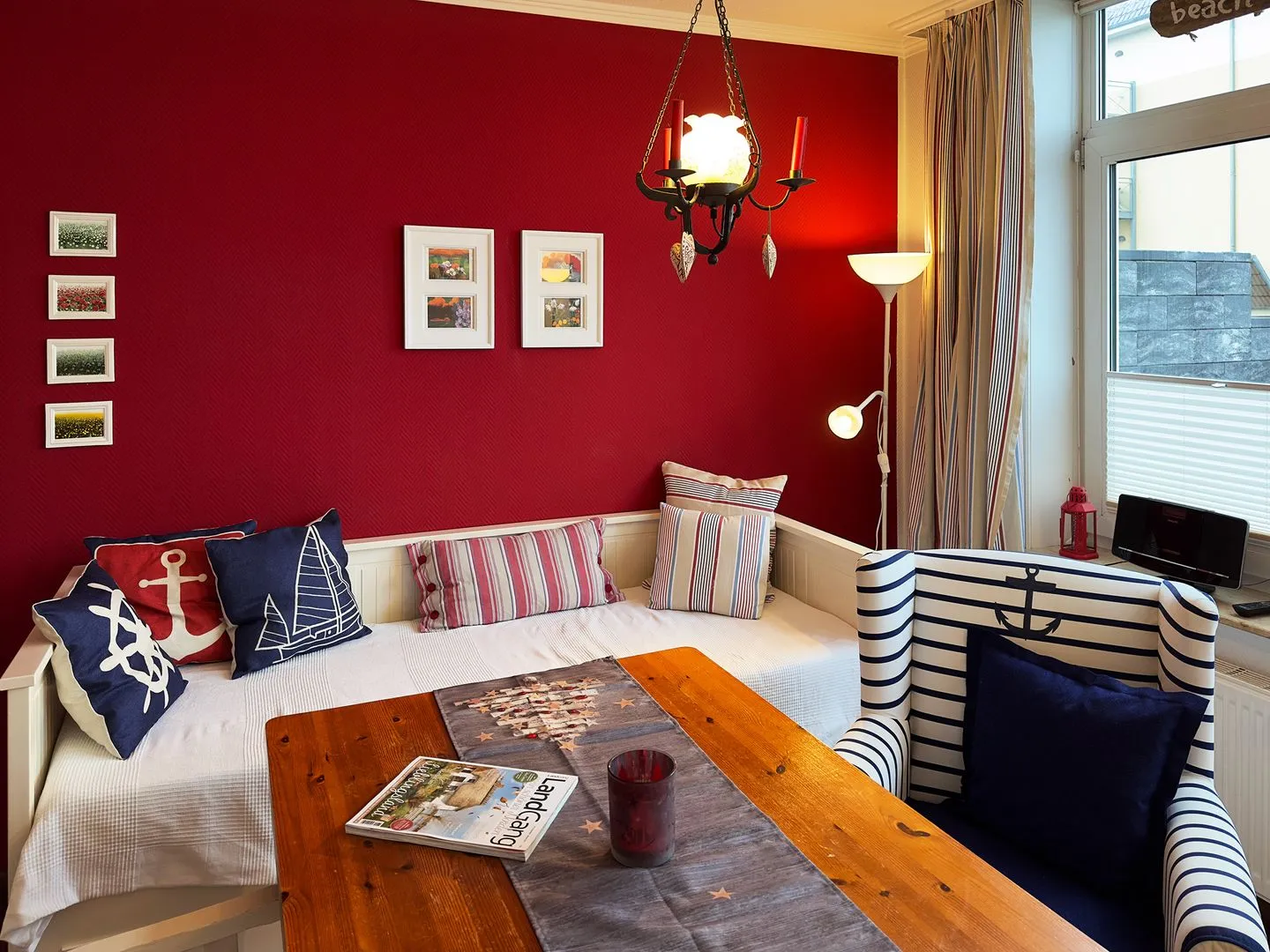 Haus Nordenlicht Ferienwohnung Wattkieker Wittdün auf Amrum - Wohnzimmer der Ferienwohnung Wattkieker in Wittdün auf Amrum