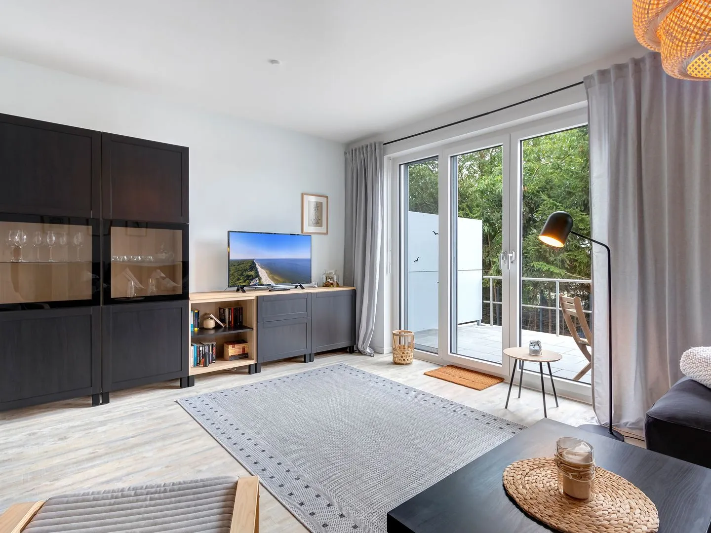 Bernsteinquartier, Ferienhaus 10b Kölpinsee - Wohnzimmer