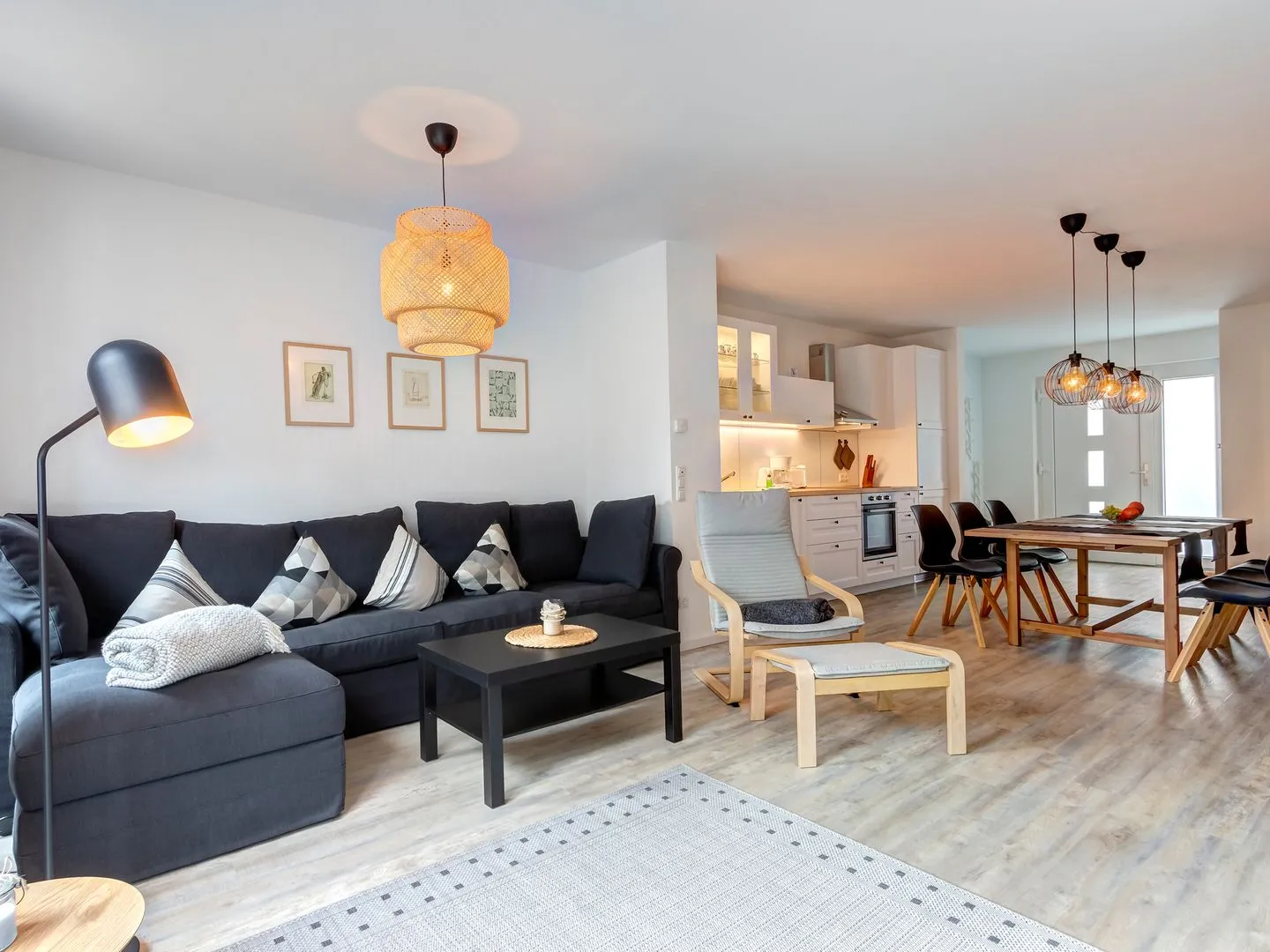 Bernsteinquartier, Ferienhaus 10b Kölpinsee - Wohnzimmer