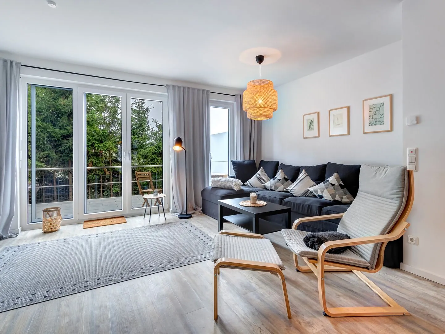 Bernsteinquartier, Ferienhaus 10b Kölpinsee - Wohnzimmer