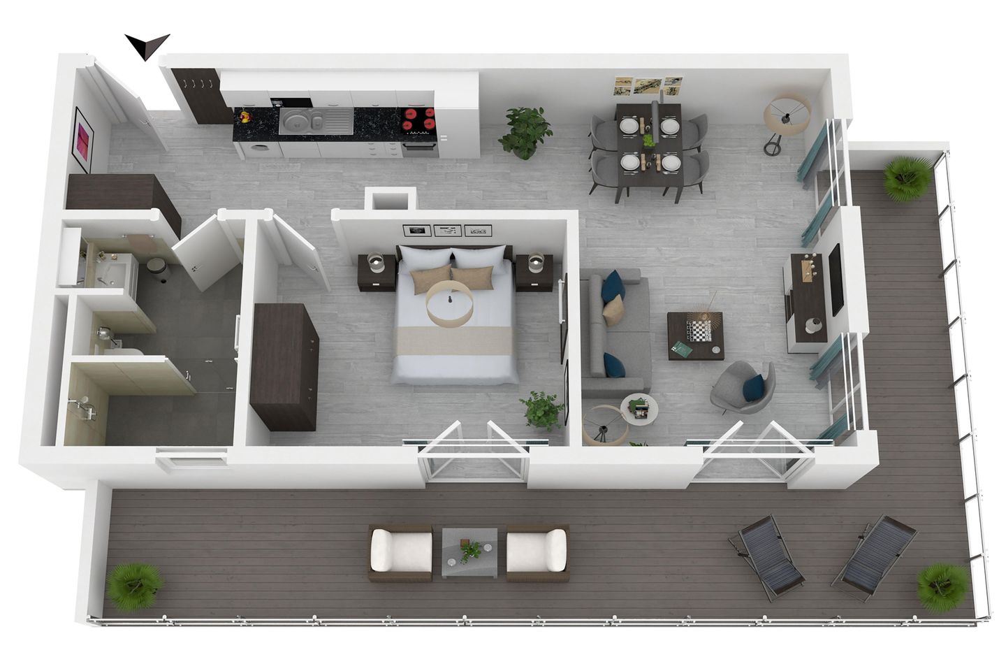  Vitus Bering Suite  - Ferienwohnung Vitus Bering Suite Ostseebad Wustrow ZweiWasser Alte Seefahrtschule Grundriss
