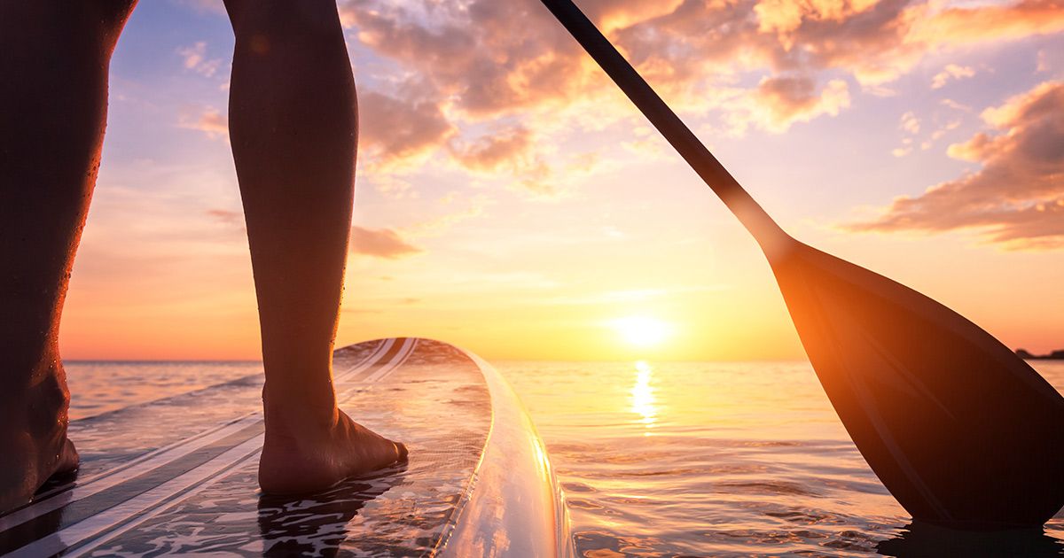 Standup-Paddling auf dem Wasser