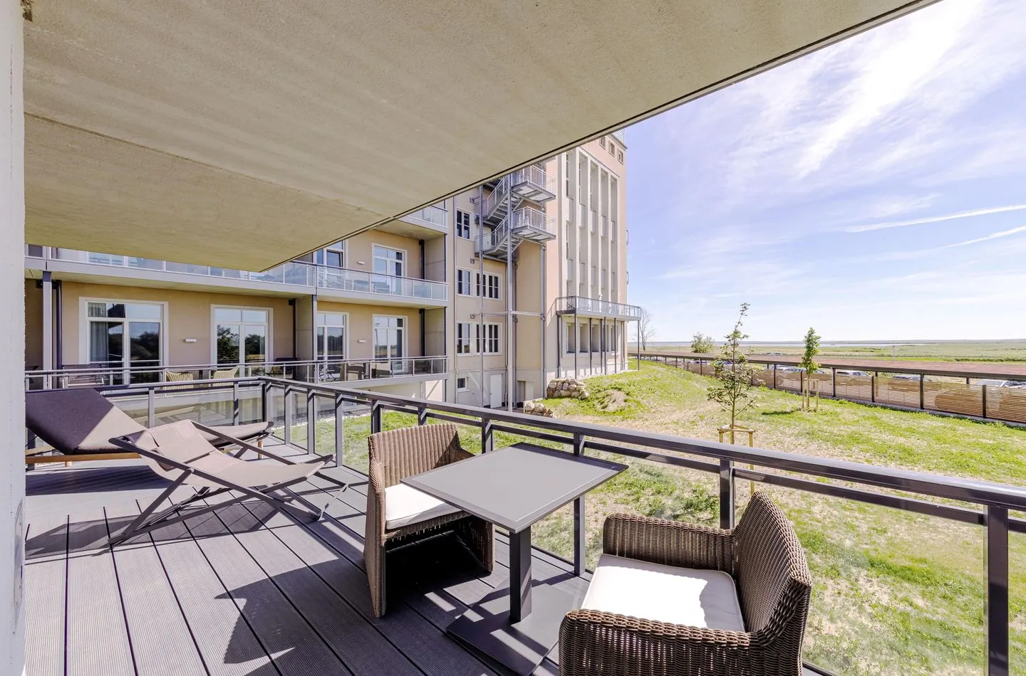 Große Strandmuschel Wustrow - Balkon