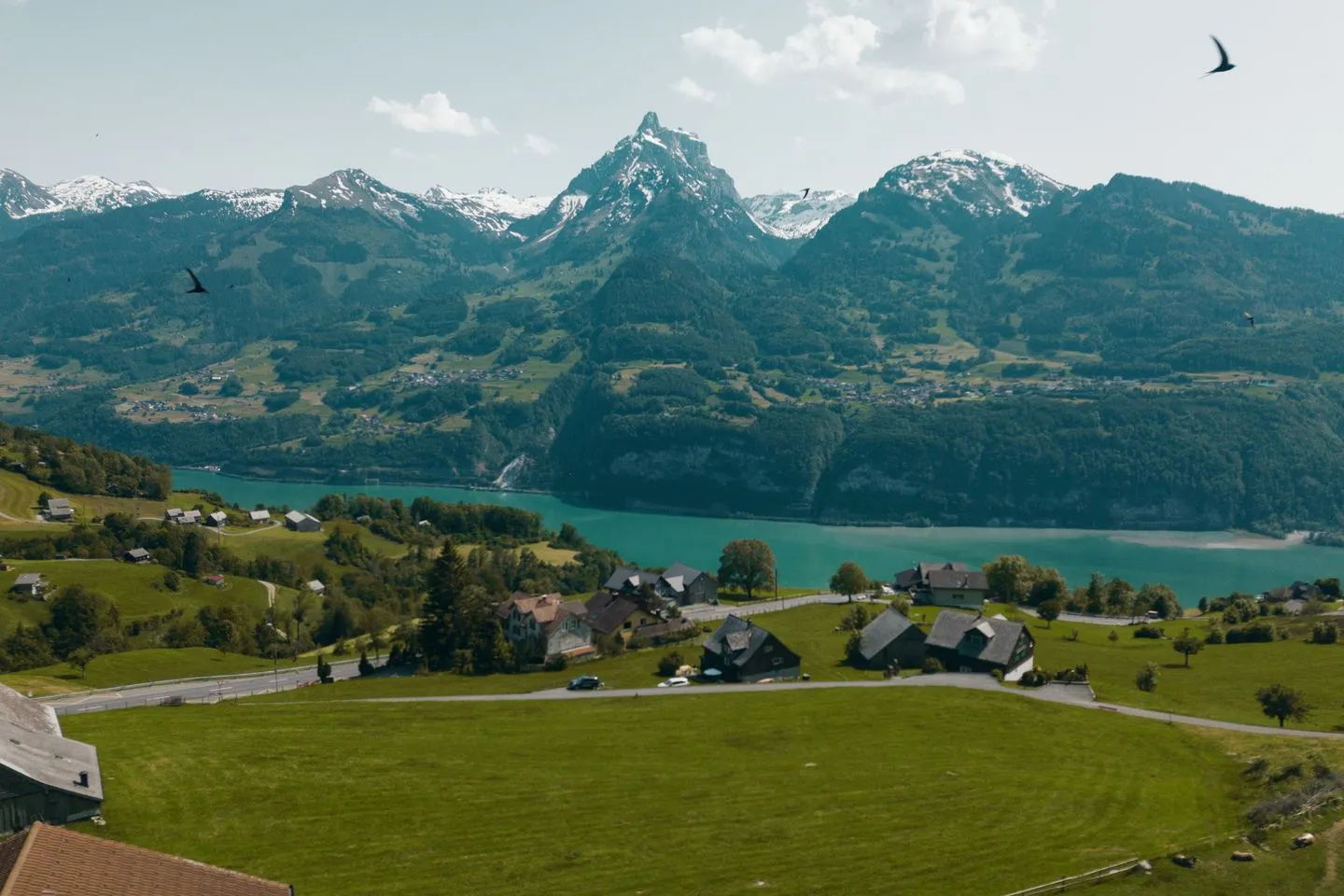 Apartment Im Aeschen Amden - View on Mürtschenstock mountain and Lake Walensee