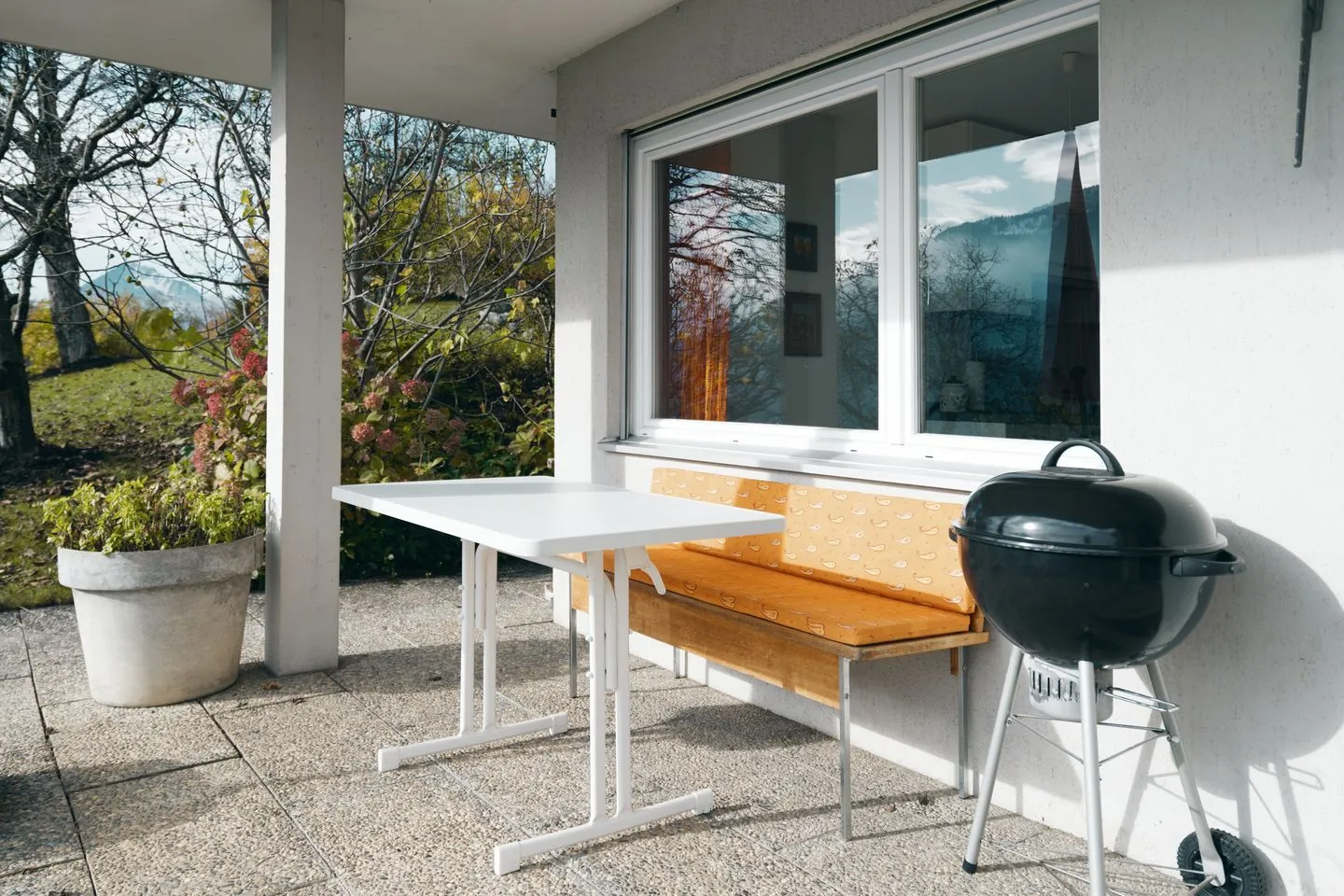 Apartment Im Lehni Amden - Kettle barbecue on the terrace