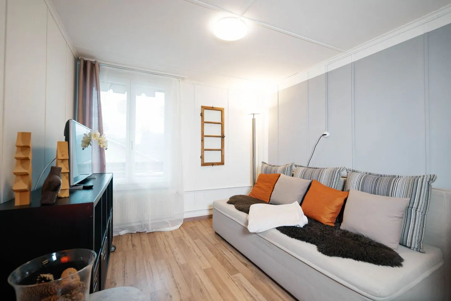 Apartment Heimathus Amden - The living room invites you to linger