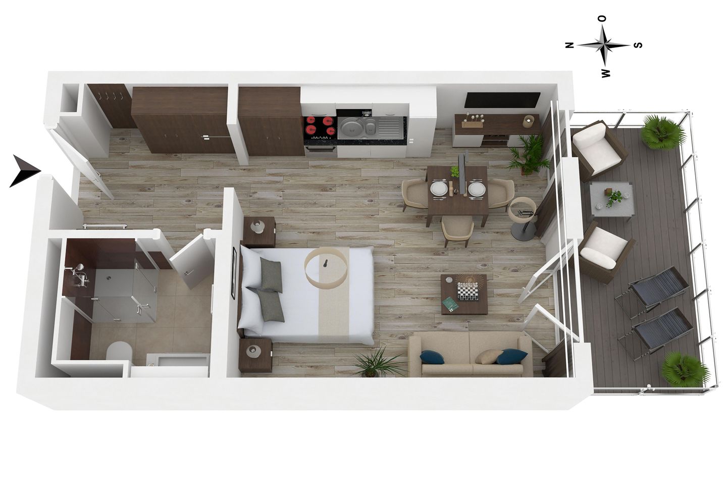 Kleine Strandoase Wustrow - Grundriss