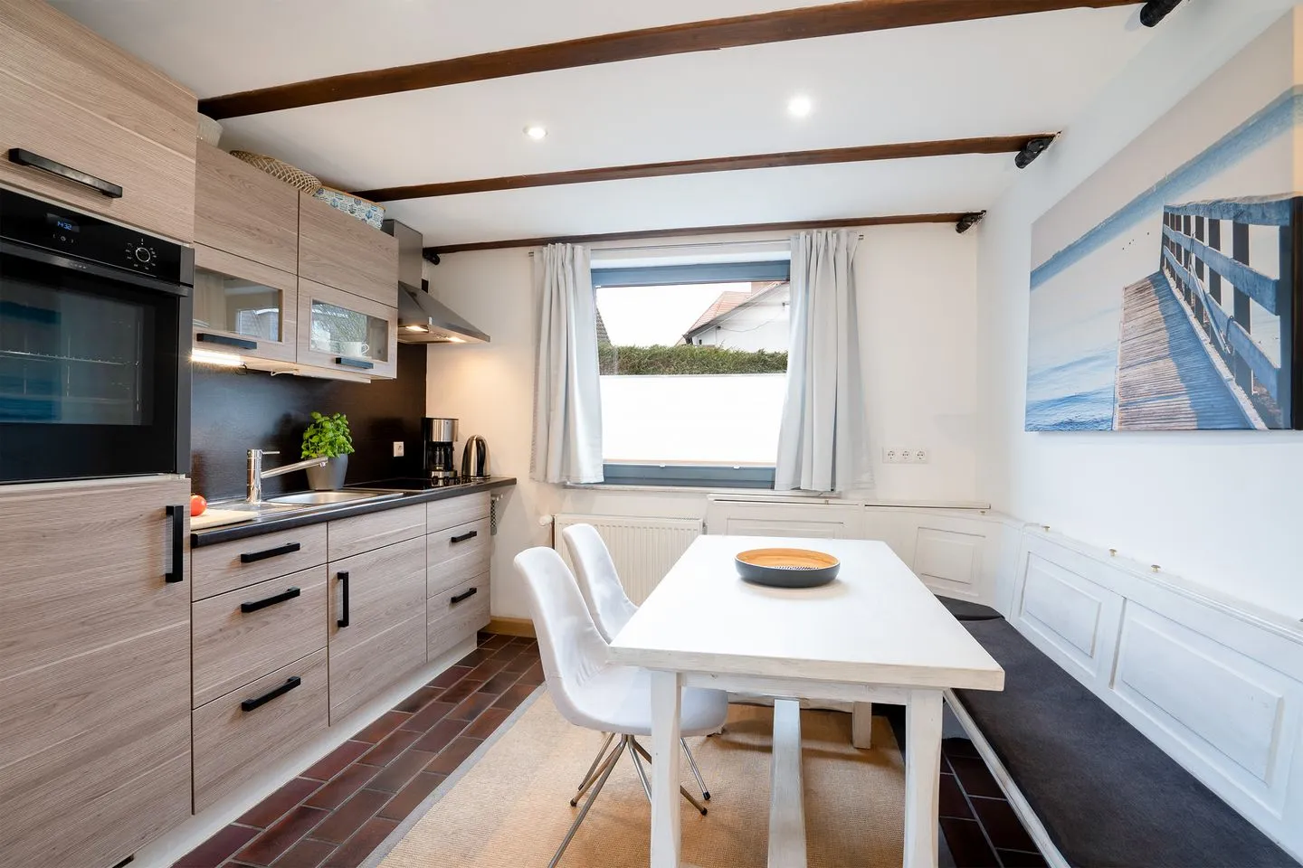 (AMW8d) Ferienhaus Moin Niendorf - Küche / Küchenzeile