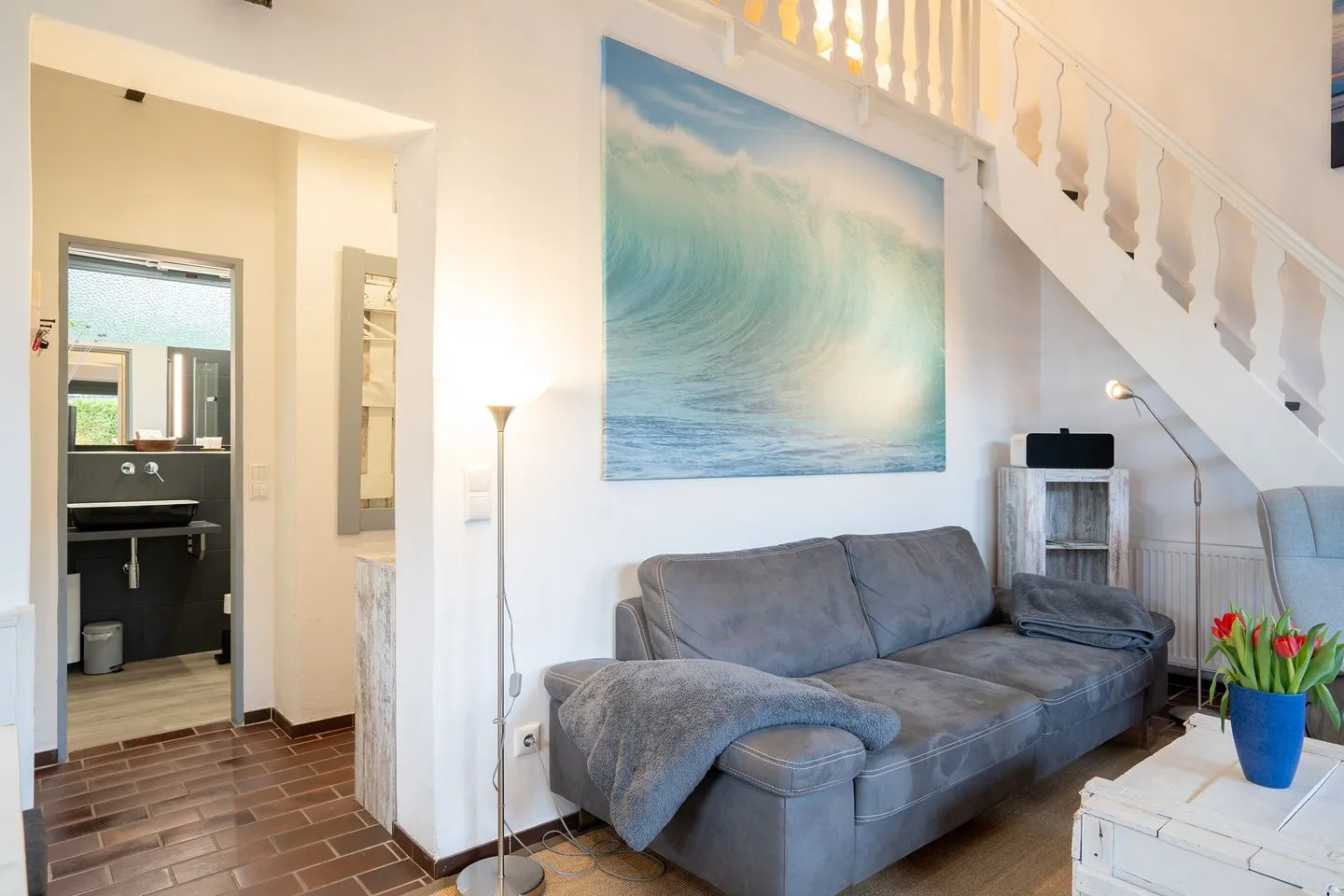 (AMW8d) Ferienhaus Moin Niendorf - Wohnzimmer