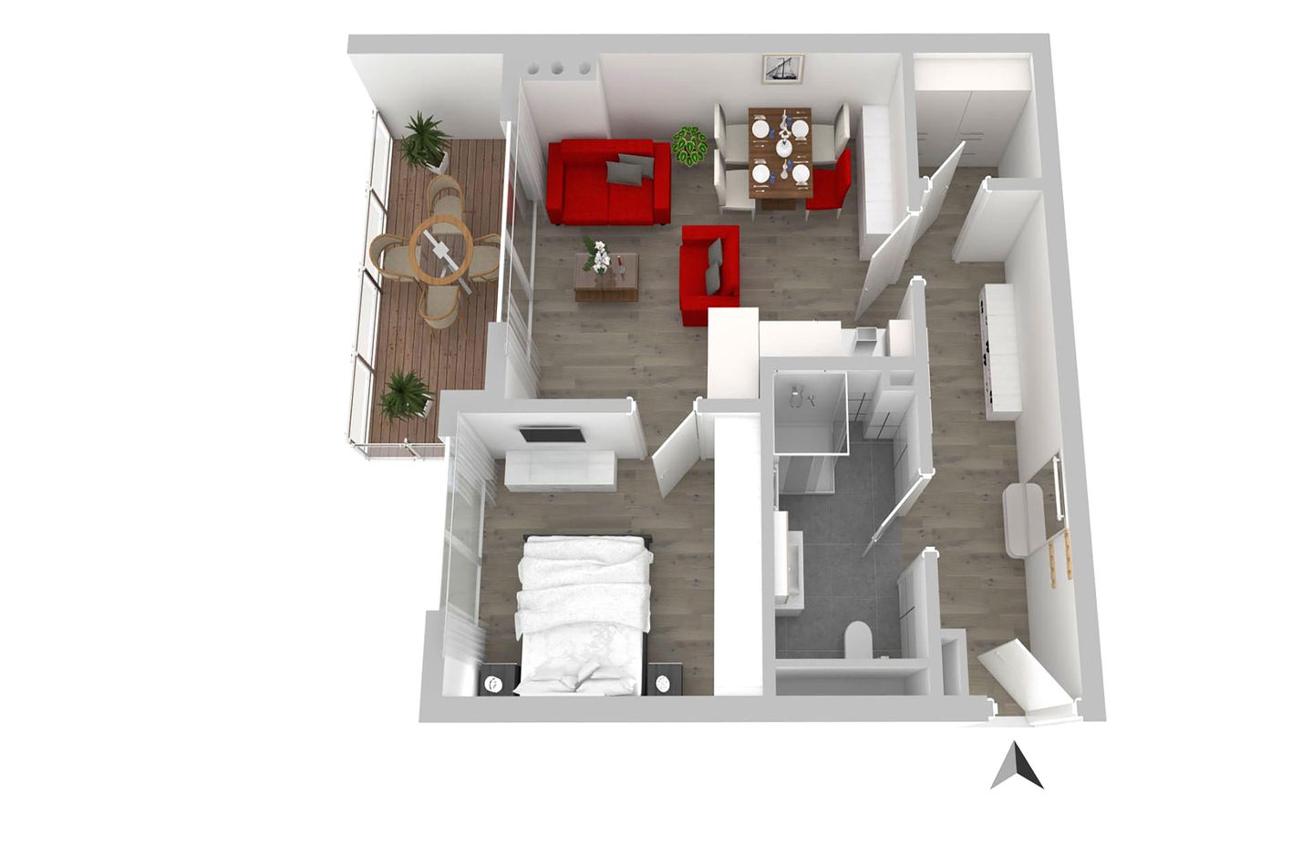 Wohlfühloase Waren (Müritz) - Ferienwohnung Wohlfühloase Hafenresidenz: Grundriss