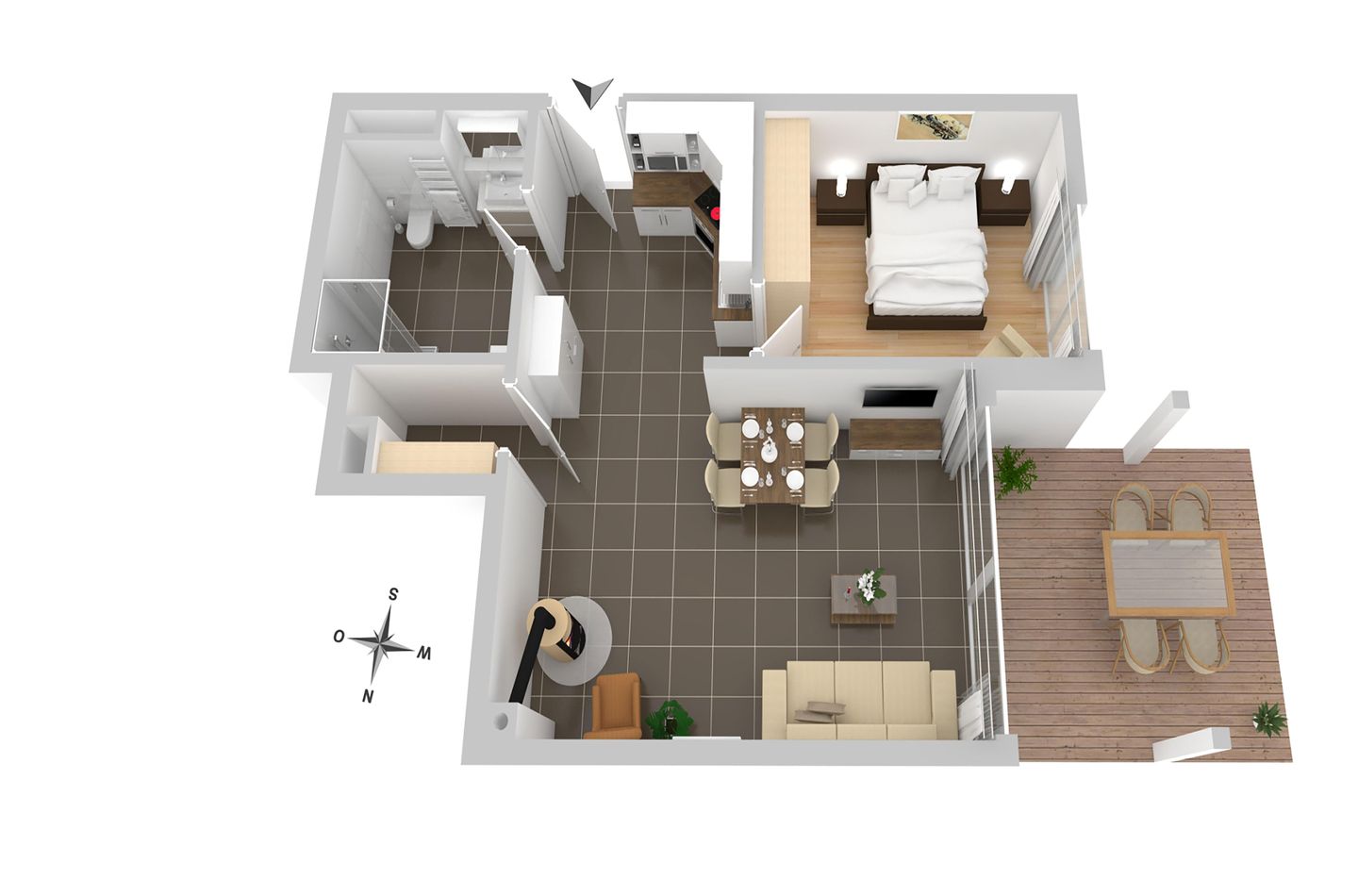 MüritzKieker Waren (Müritz) - Ferienwohnung MüritzKieker Grundriss