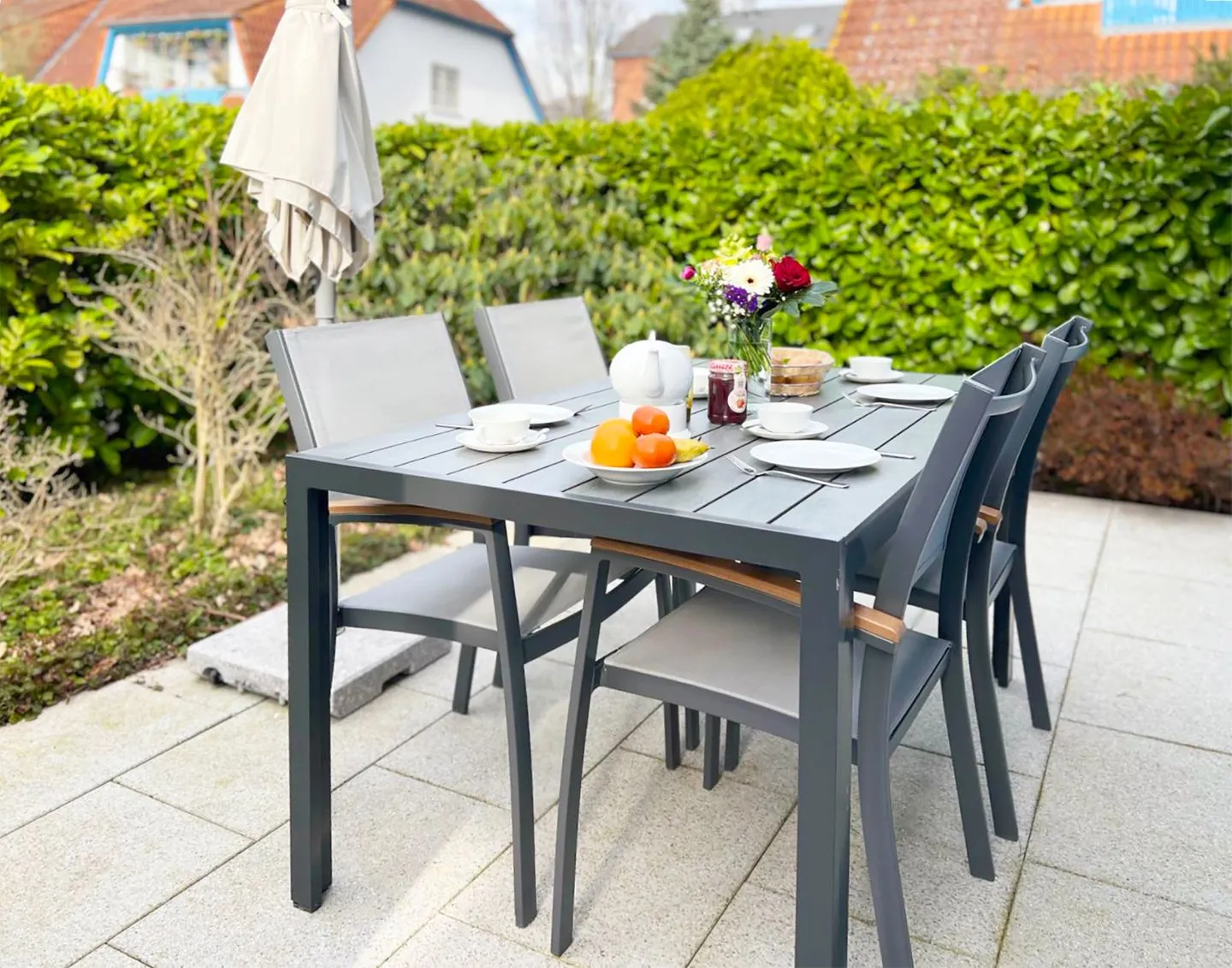 Mühlenpark 1 Mühlenpark Haus 3 Wo 10 "Klönschnack" Ostseebad Prerow - Terrasse