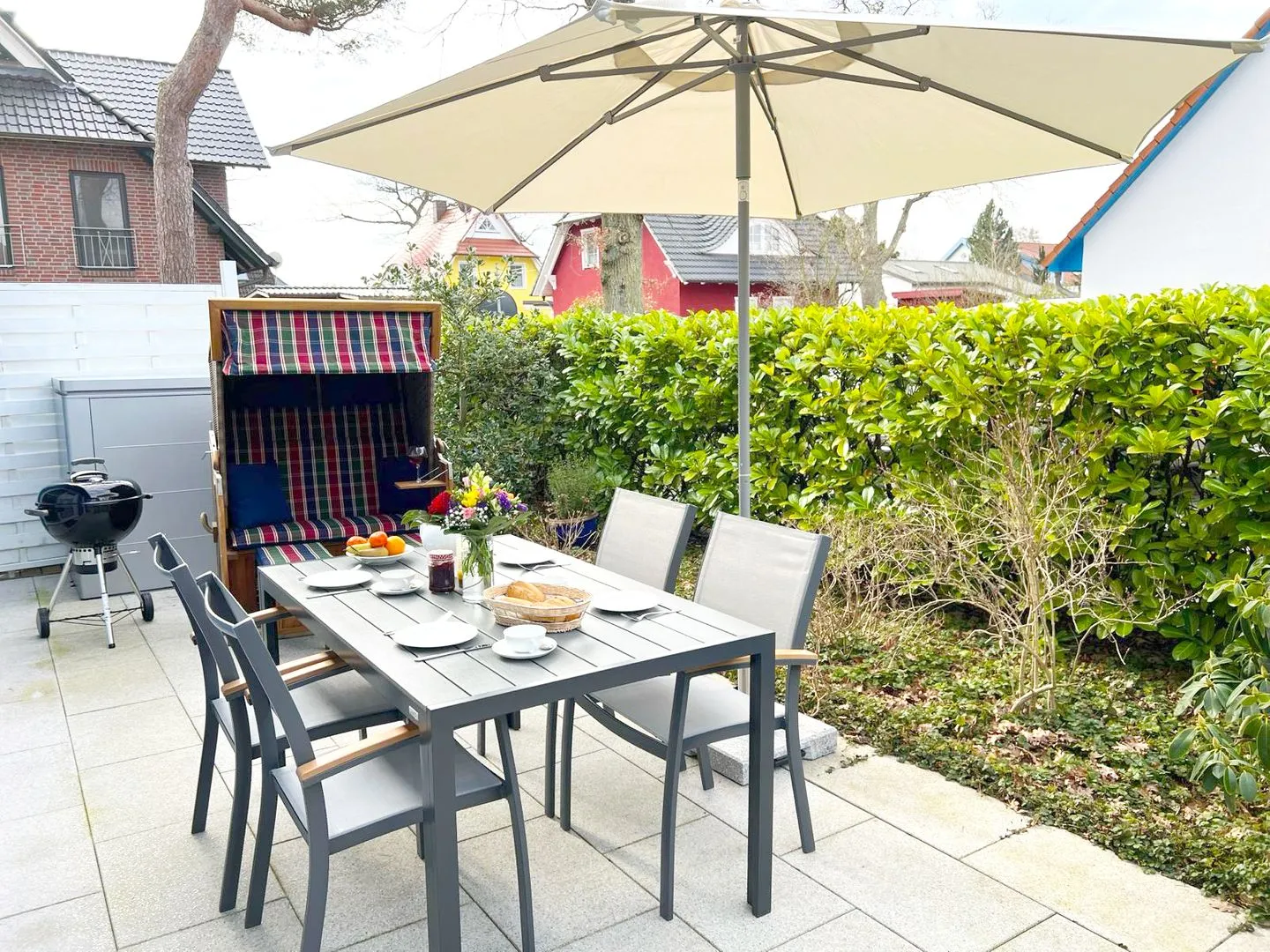 Mühlenpark 1 Mühlenpark Haus 3 Wo 10 "Klönschnack" Ostseebad Prerow - Terrasse