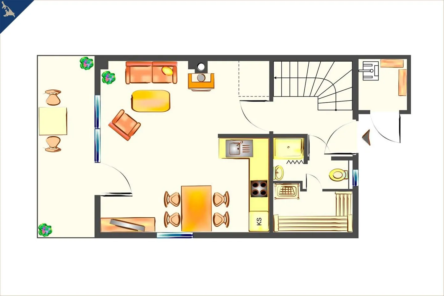 Ferienhaus Kontraste Korswandt - DHH Kontraste