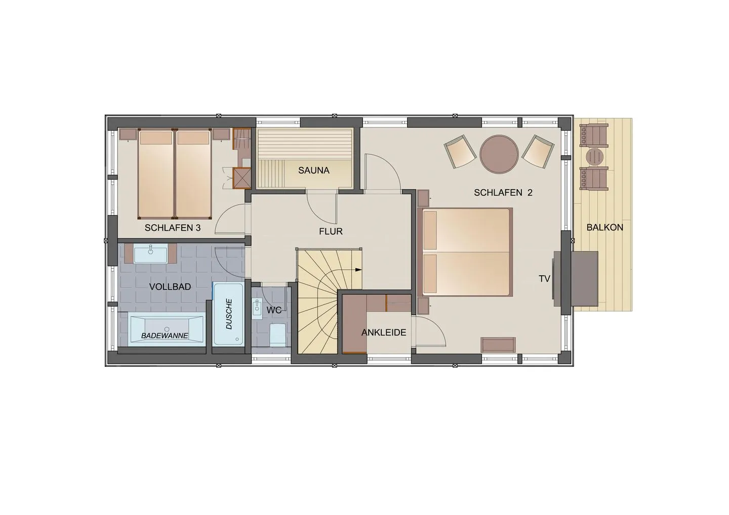 Typ B2 Ferienhaus - Mahalo Pelzerhaken - Grundriss