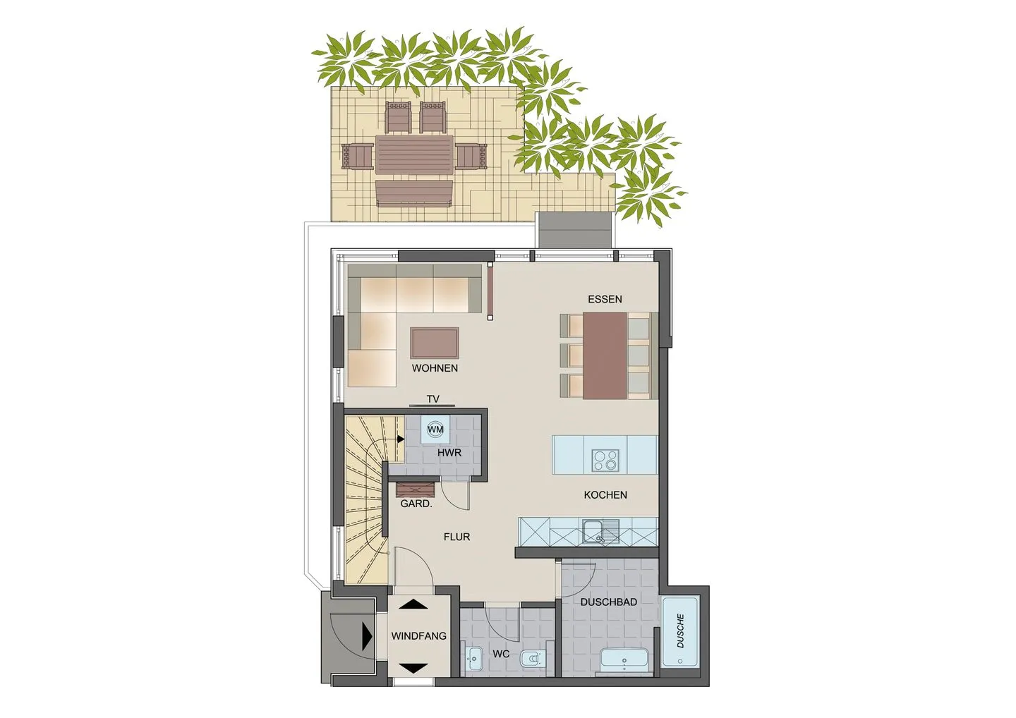 Typ C2 Lodge - Spreckelsville Pelzerhaken - Grundriss