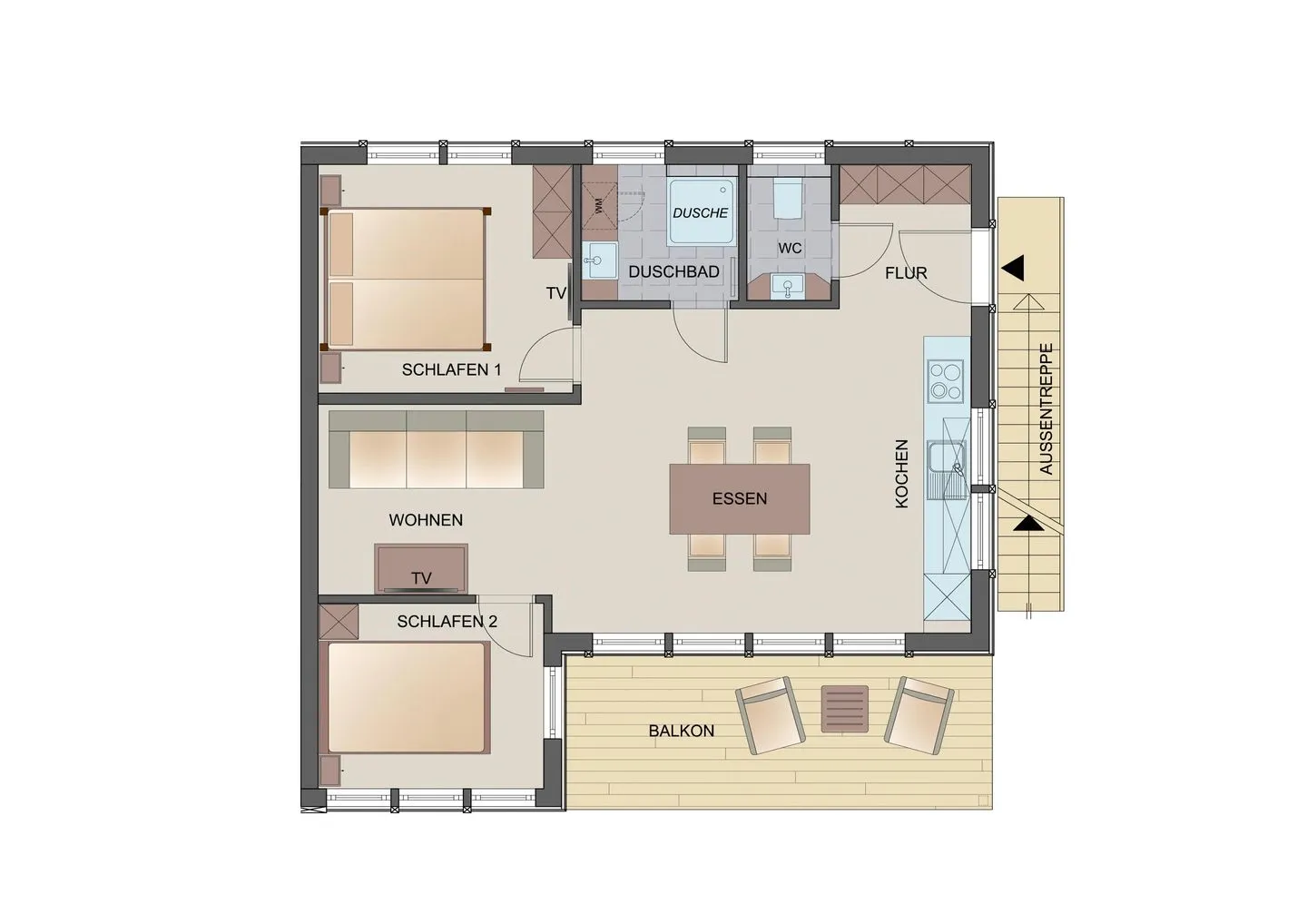Typ D1 Ferienwohnung - Nalu Pelzerhaken -