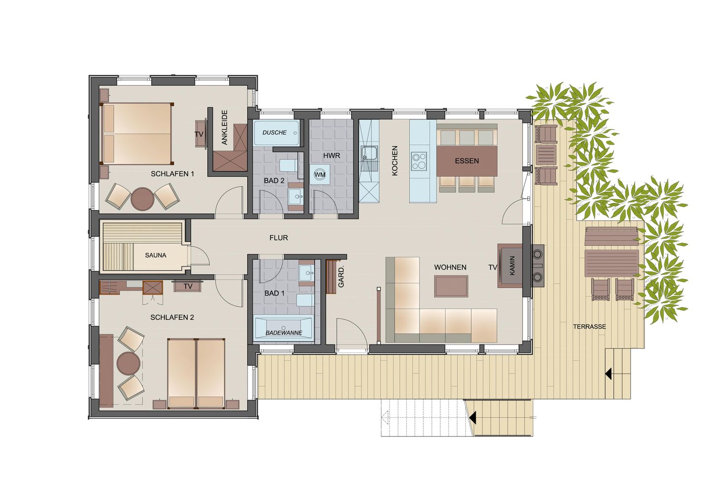  Typ D2 Ferienwohnung - Waikiki Pelzerhaken - Grundriss