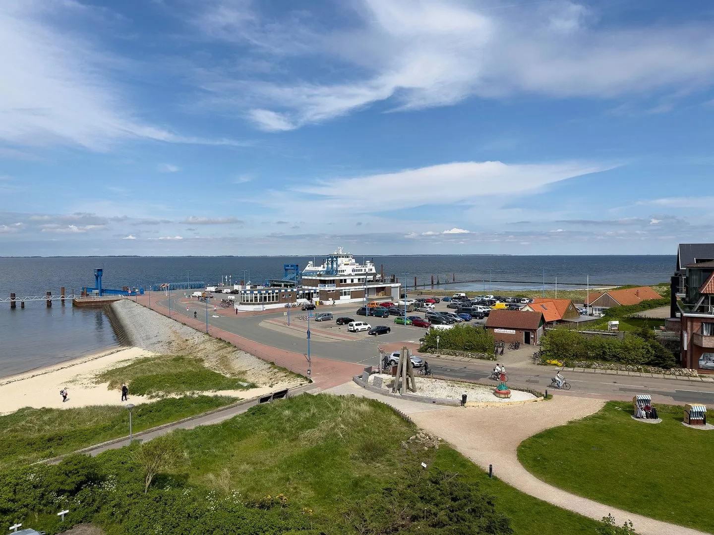 Haus Nordenlicht Ferienwohnung "Kiek-an" Wittdün auf Amrum - Meerblick vom Balkon der Ferienwohnung Anneliese in Wittdün auf Amrum