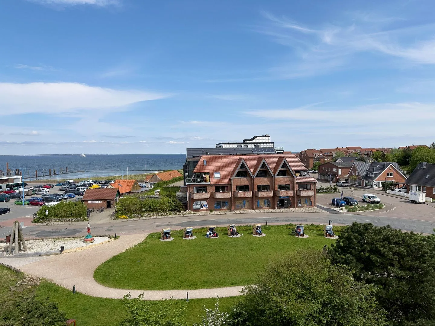 Haus Nordenlicht Ferienwohnung "Kiek-an" Wittdün auf Amrum - Meerblick vom Balkon der Ferienwohnung Anneliese in Wittdün auf Amrum