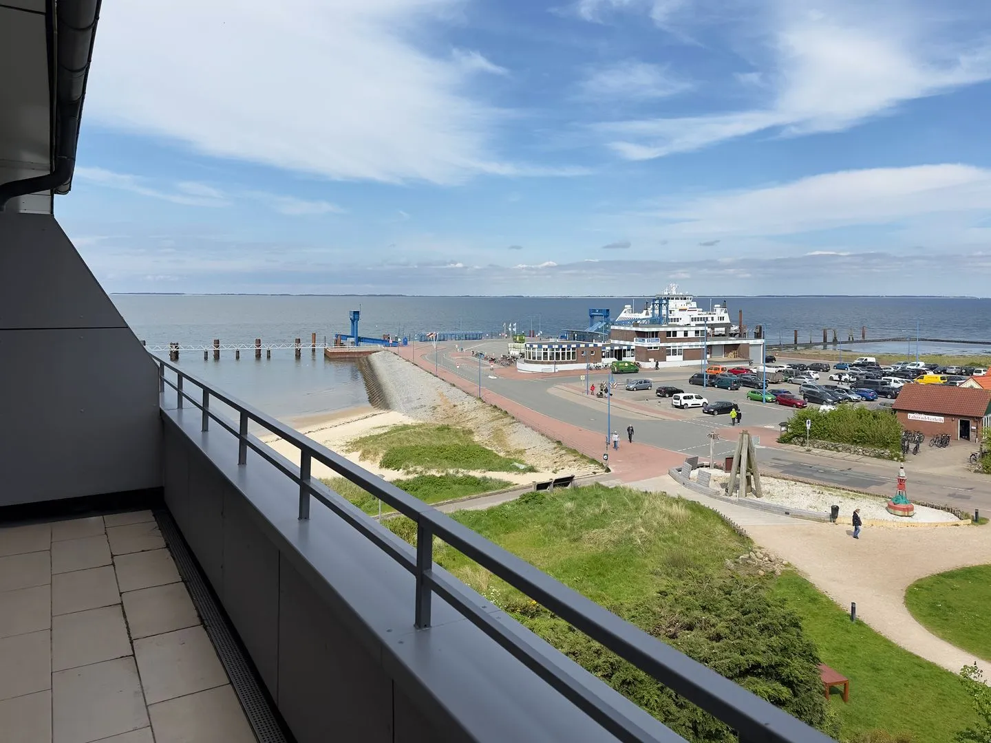 Haus Nordenlicht Ferienwohnung "Kiek-an" Wittdün auf Amrum - Meerblick vom Balkon der Ferienwohnung Anneliese in Wittdün auf Amrum