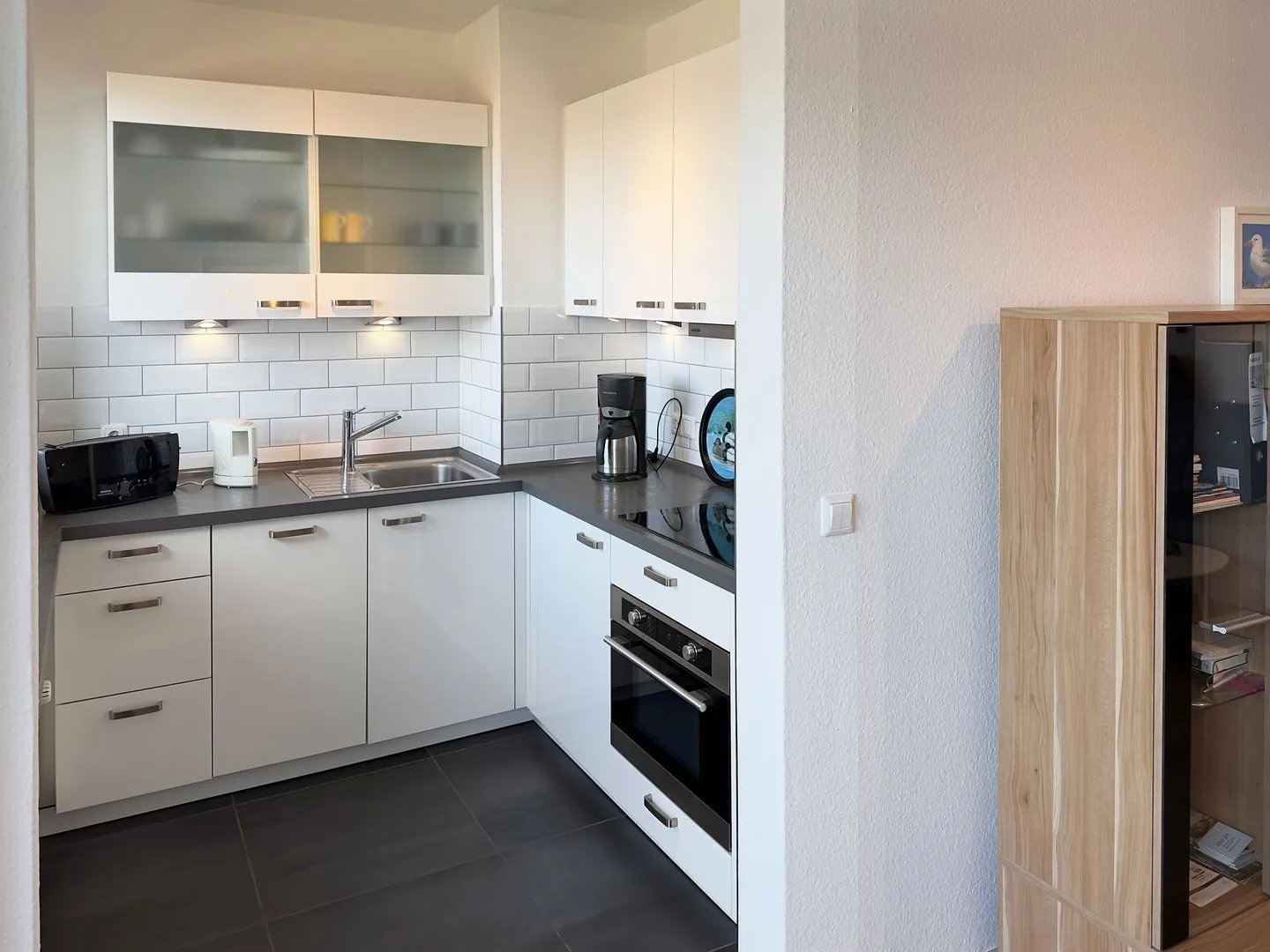 Haus Nordenlicht Ferienwohnung "Kiek-an" Wittdün auf Amrum - Küche der Ferienwohnung Anneliese in Wittdün auf Amrum
