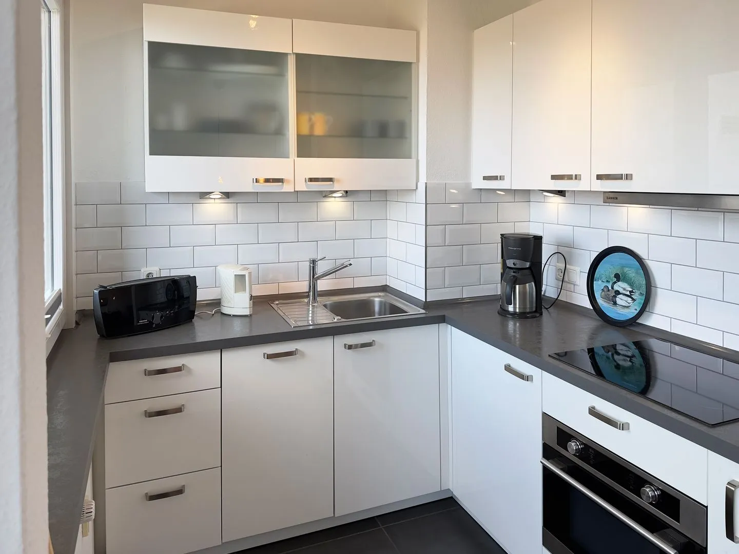 Haus Nordenlicht Ferienwohnung "Kiek-an" Wittdün auf Amrum - Küche der Ferienwohnung Anneliese in Wittdün auf Amrum