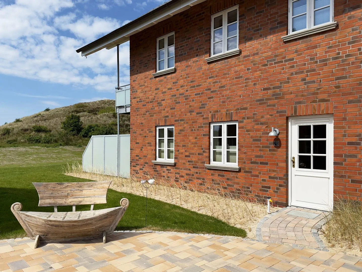 Haus Dünenperle Ferienwohnung "Dünengras" Wittdün auf Amrum - Fassade / Eingang