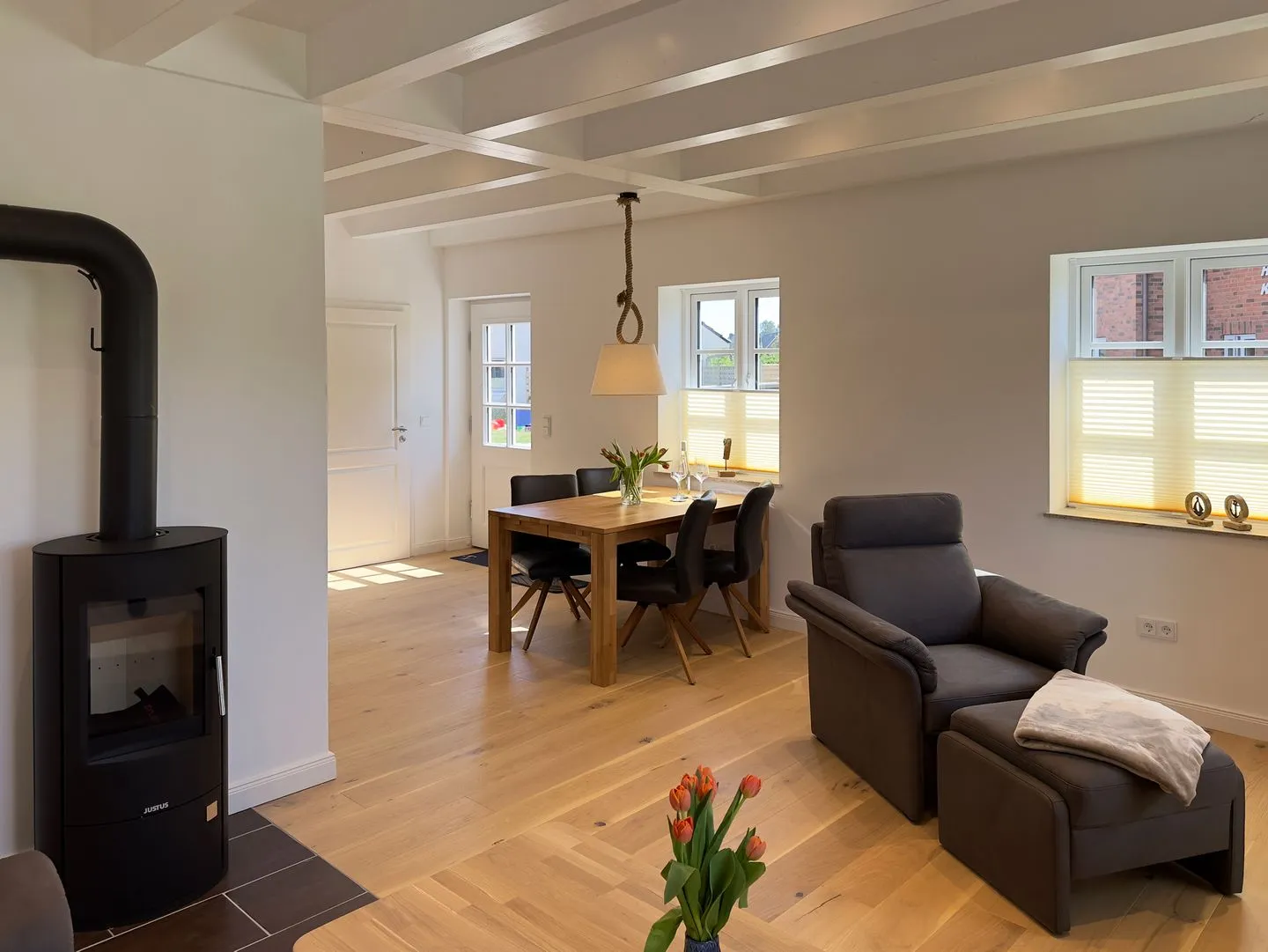 Haus Dünenperle Ferienwohnung "Dünengras" Wittdün auf Amrum - Kamin-/Ofen