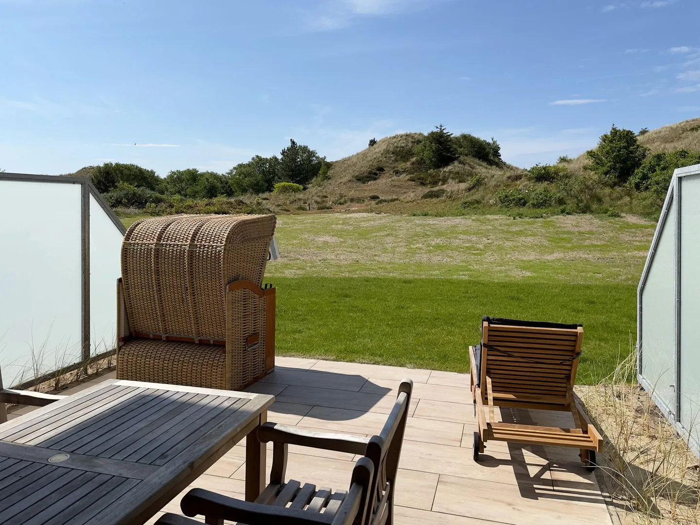 Haus Dünenperle Ferienwohnung "Dünengras" Wittdün auf Amrum - Terrasse