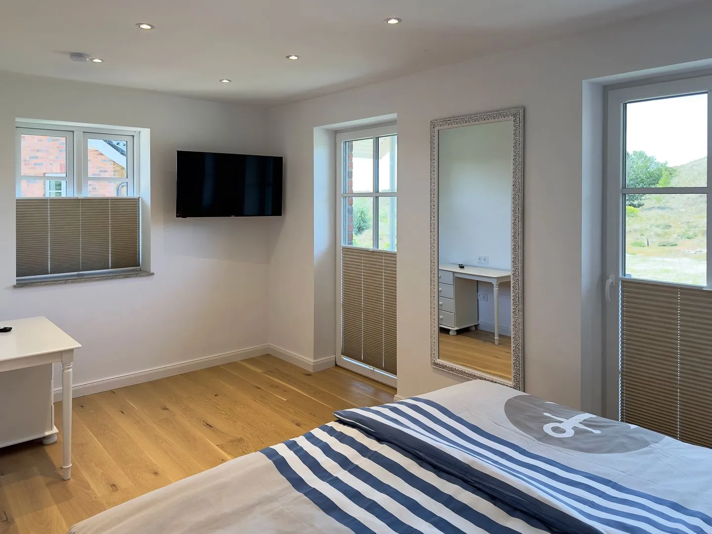 Haus Dünenperle Ferienwohnung "Dünengras" Wittdün auf Amrum - Schlafzimmer