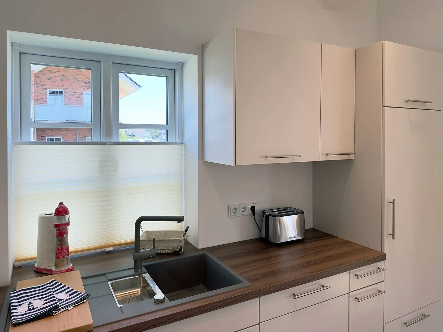 Haus Dünenperle Ferienwohnung "Dünengras" Wittdün auf Amrum - Küche / Küchenzeile