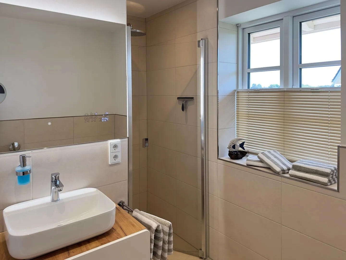 Haus Dünenperle Ferienwohnung "Dünengras" Wittdün auf Amrum - Badezimmer