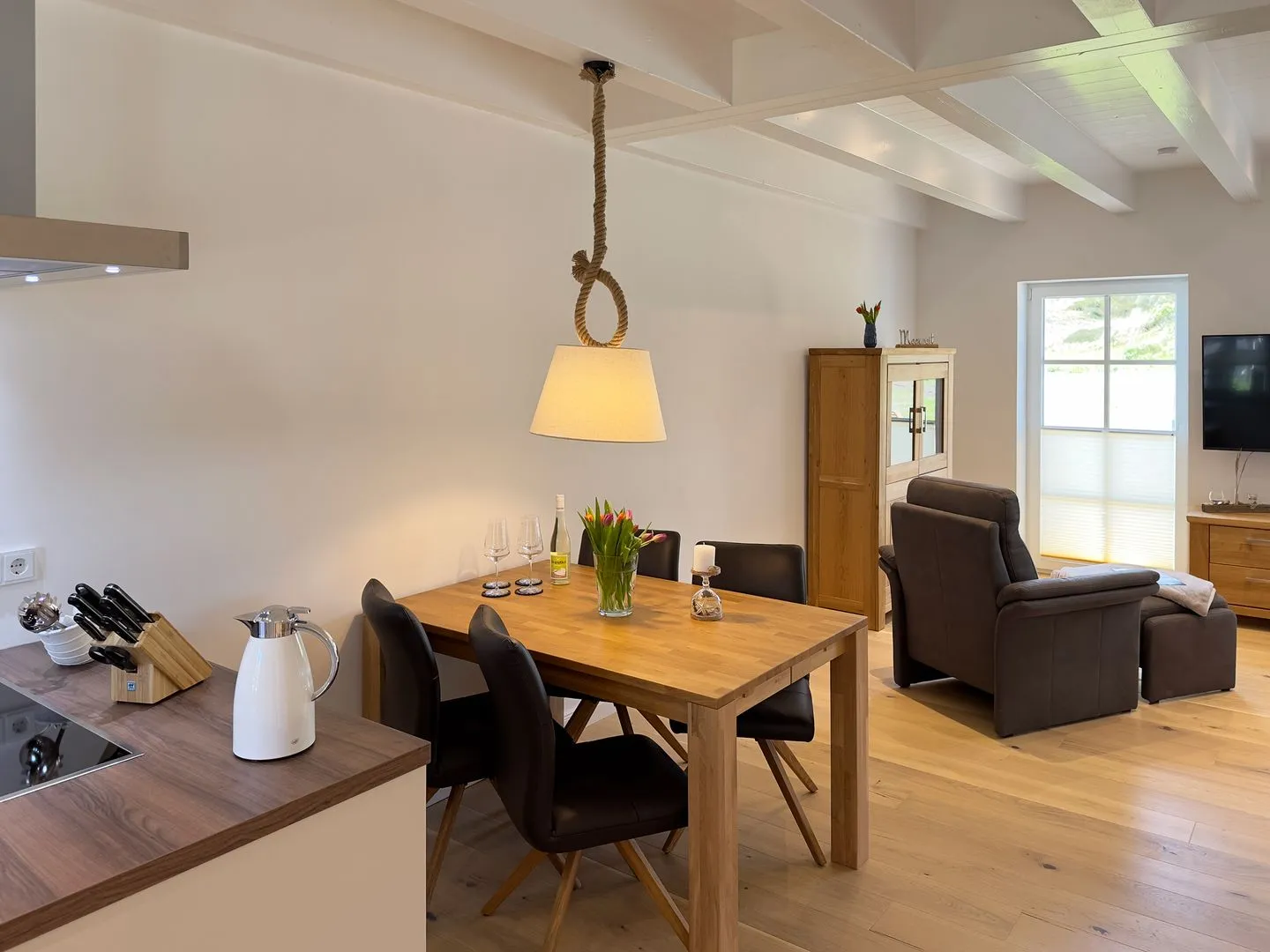 Haus Dünenperle Ferienwohnung "Wanderdüne" Wittdün auf Amrum - Wohnzimmer