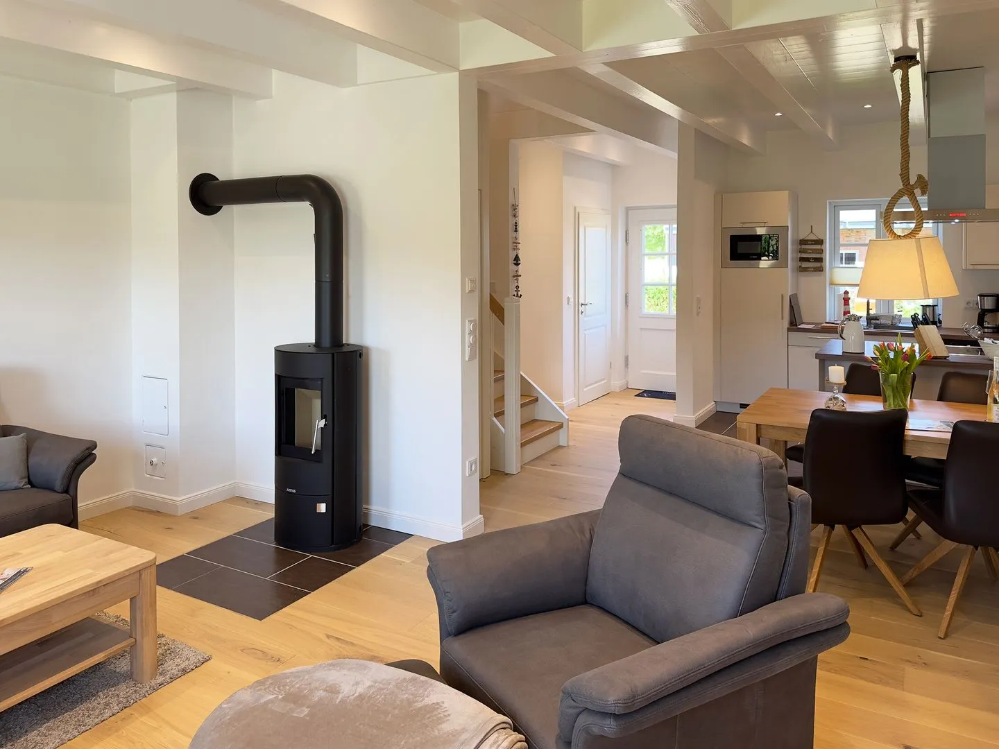 Haus Dünenperle Ferienwohnung "Wanderdüne" Wittdün auf Amrum - Wohnzimmer