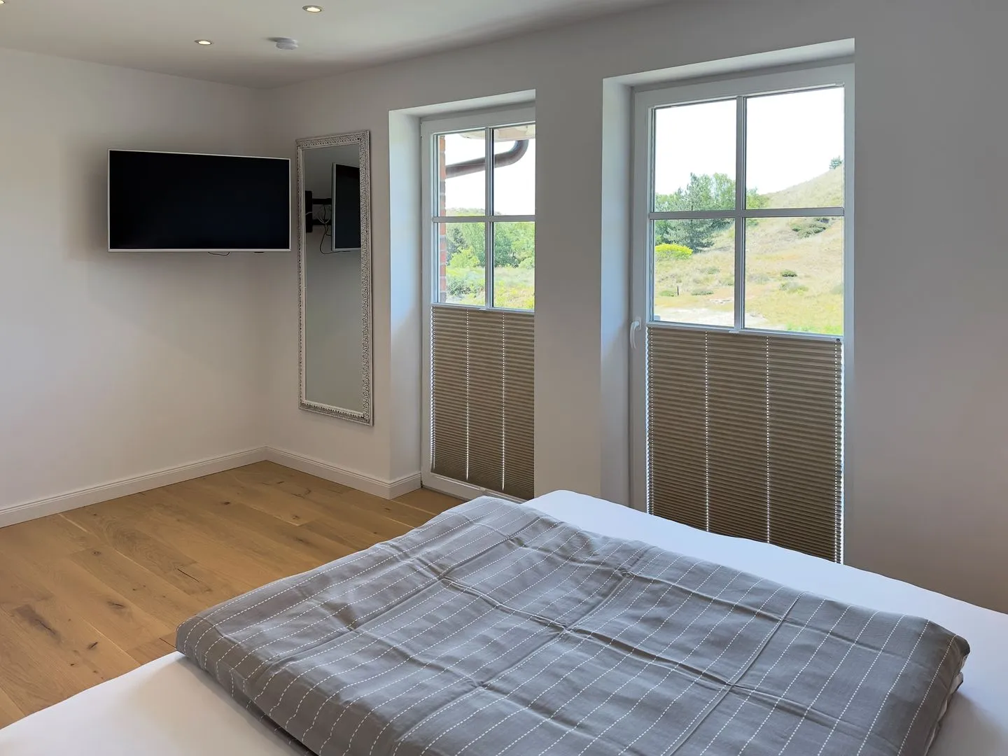 Haus Dünenperle Ferienwohnung "Wanderdüne" Wittdün auf Amrum - Schlafzimmer