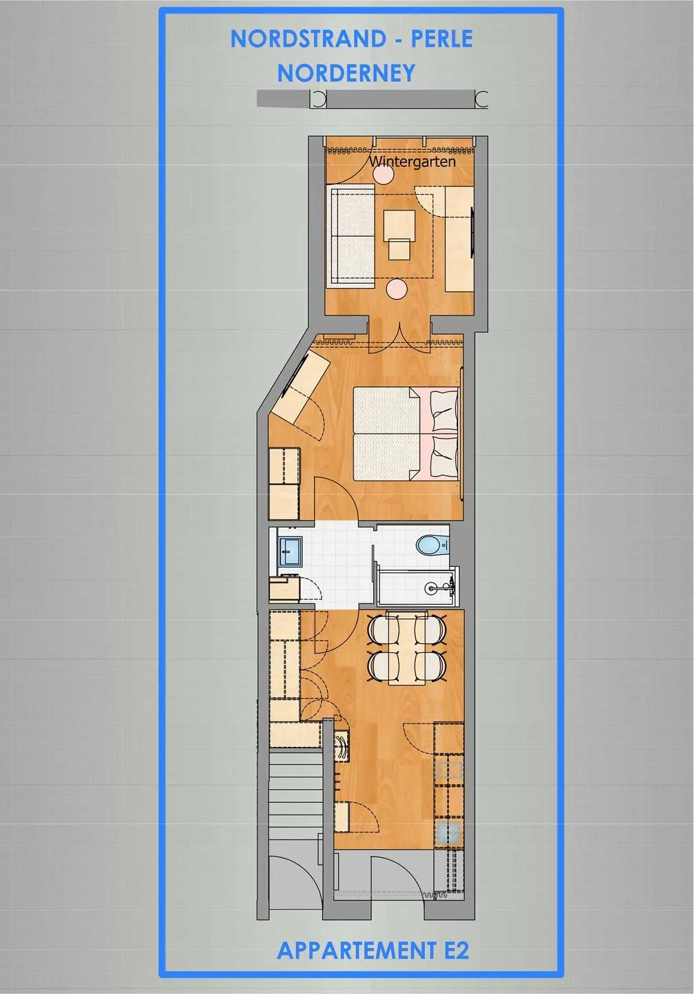 Nordstrandperle Ap. E2 Norderney Nordsee - Grundriss