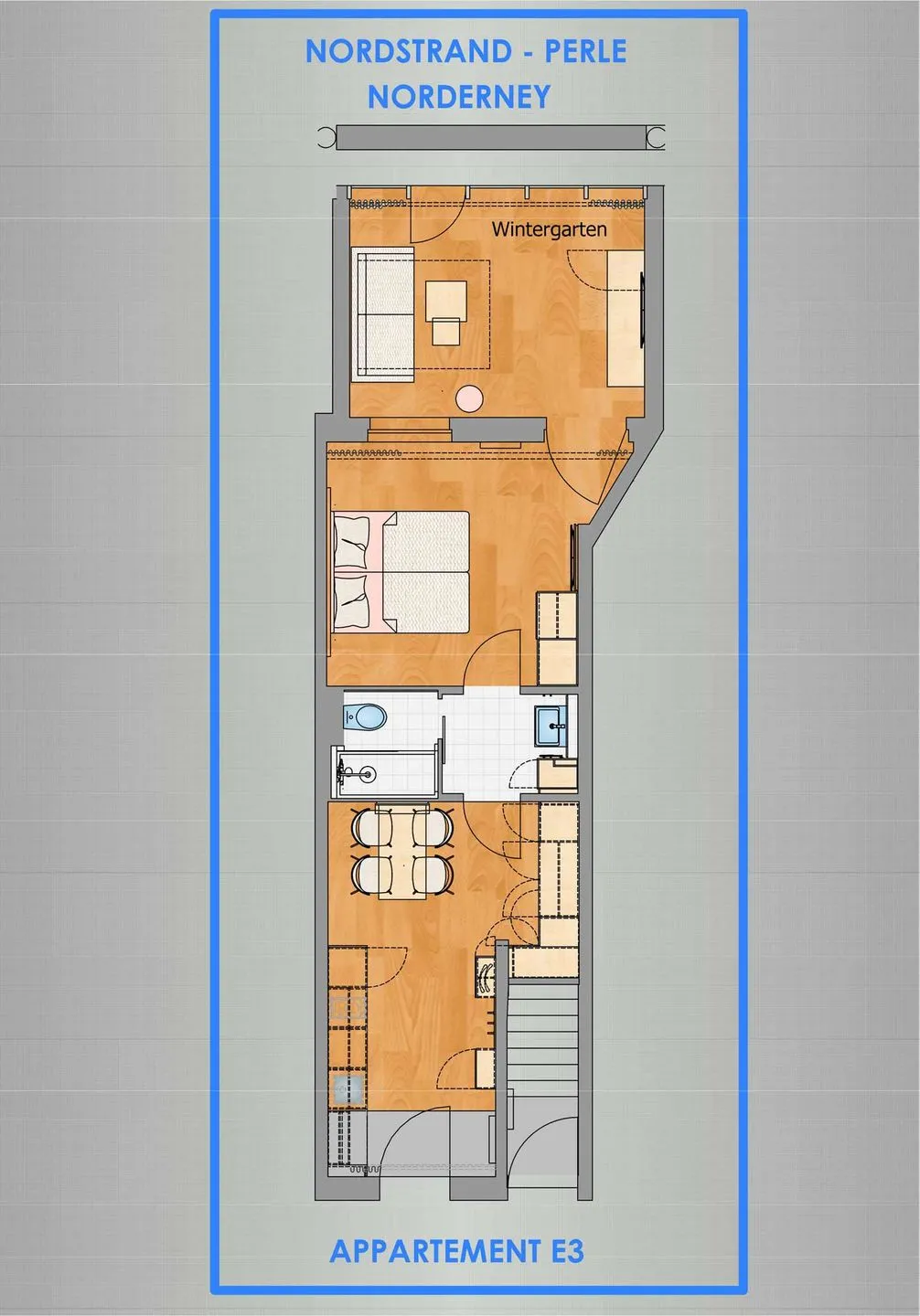 Nordstrandperle Ap. E3 Norderney Nordsee - Grundriss