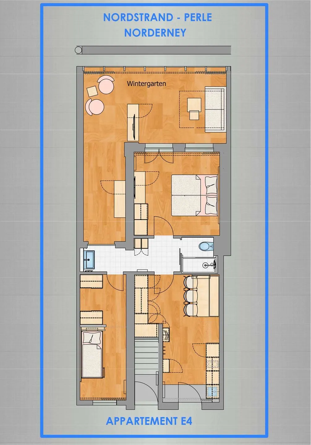 Nordstrandperle Ap. E4 Norderney Nordsee - Grundriss