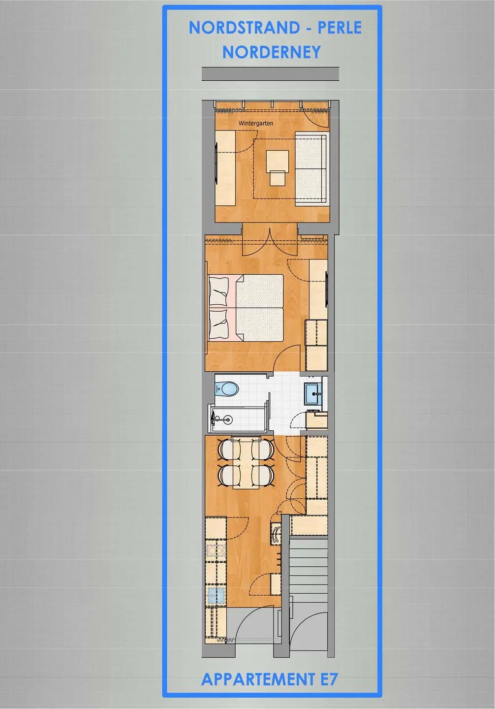 Nordstrandperle Ap. E7 Norderney Nordsee - Grundriss