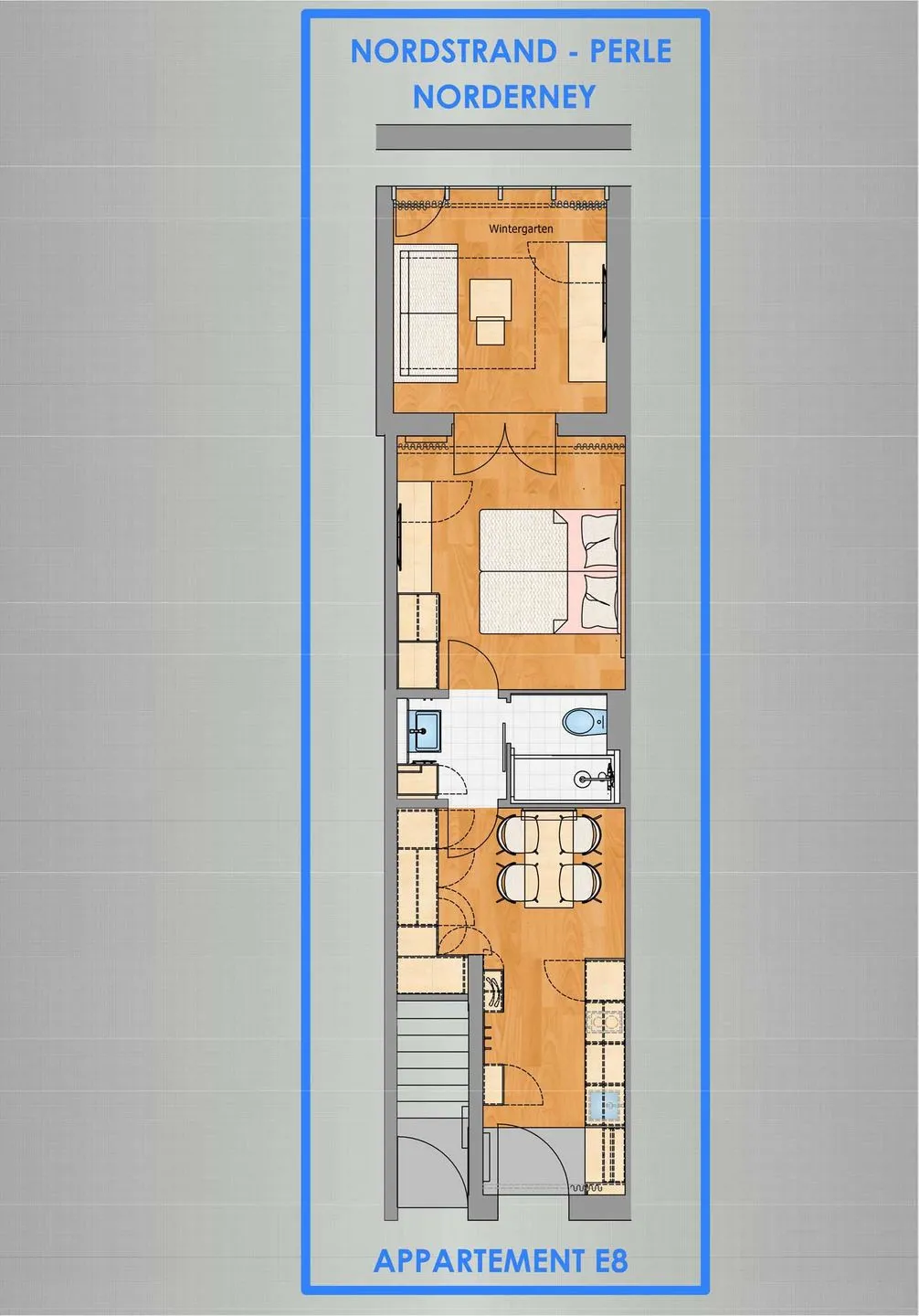 Nordstrandperle Ap. E8 Norderney Nordsee - Grundriss