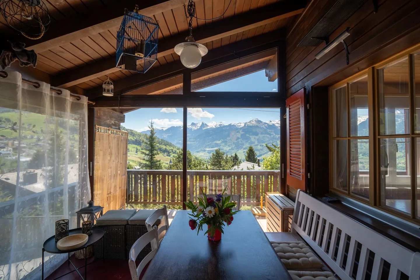 Apartment im Chalet zum Rad Amden - Living room