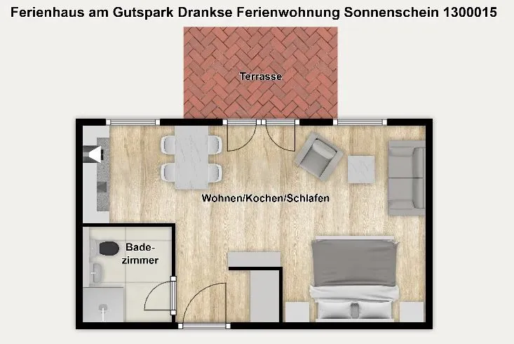 Ferienhaus am Gutspark Dranske Ferienwohnung Sonnenschein Rügen - Dranske - Grundriss