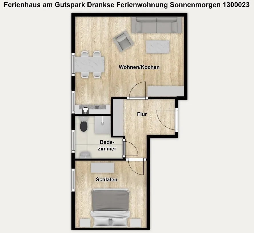 Ferienhaus am Gutspark Dranske Ferienwohnung Sonnenmorgen Rügen - Dranske - Grundriss