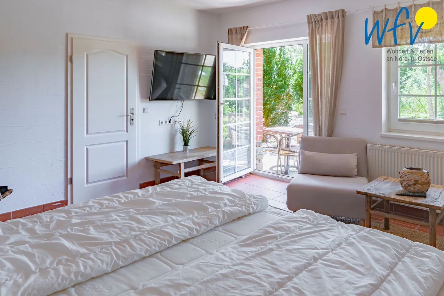 Ferienhaus am Gutspark Dranske Ferienwohnung Strandhafer Rügen - Dranske - Schlafzimmer