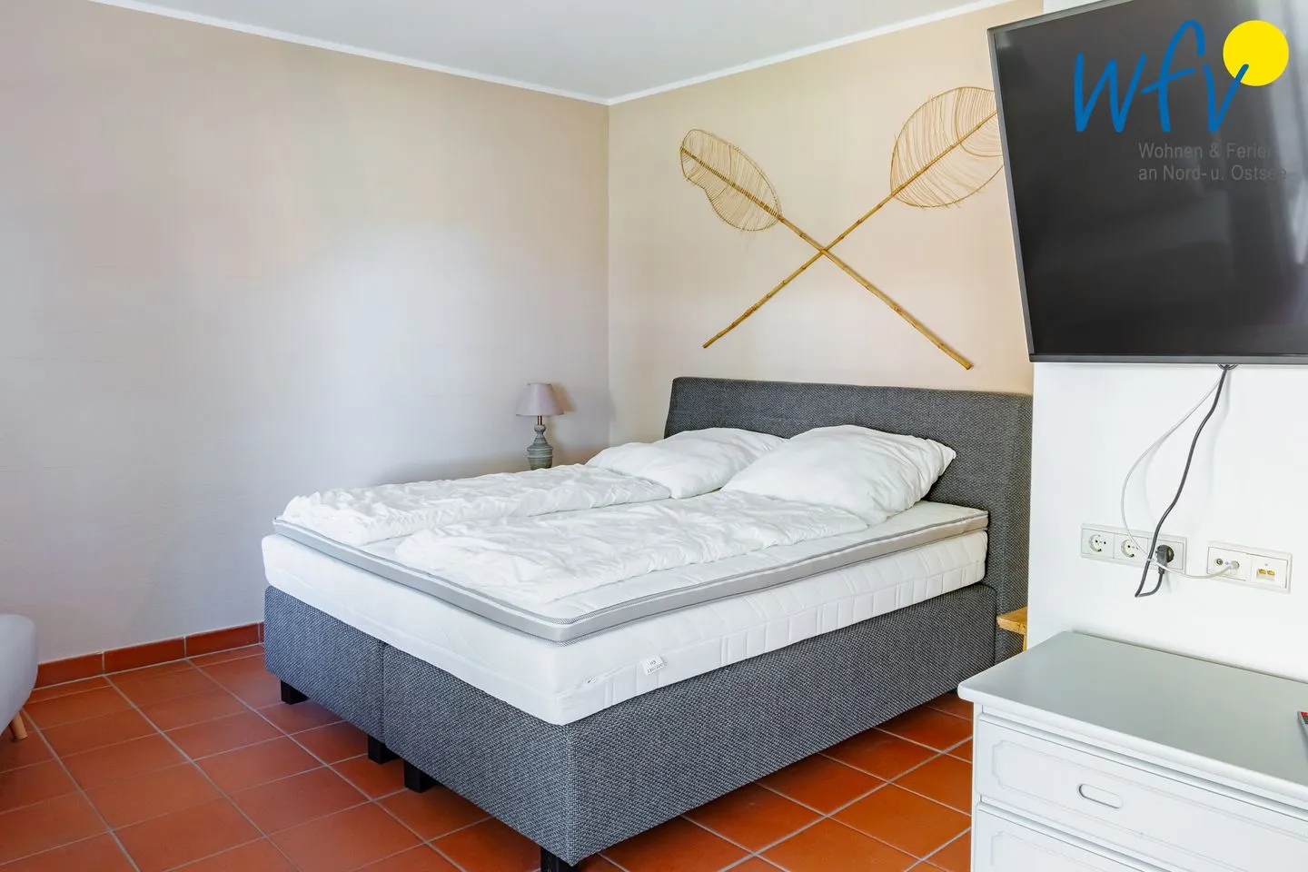Ferienhaus am Gutspark Dranske Ferienwohnung Weißdorn Rügen - Dranske - Schlafzimmer