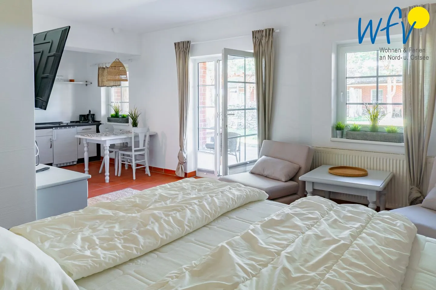 Ferienhaus am Gutspark Dranske Ferienwohnung Weißdorn Rügen - Dranske - Schlafzimmer