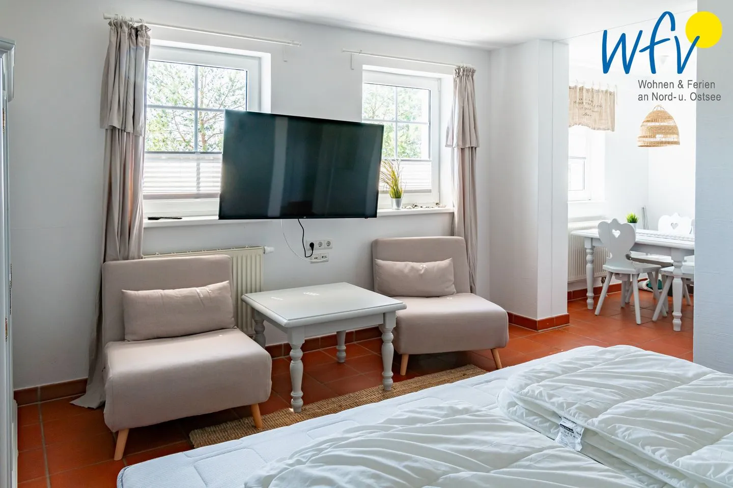 Ferienhaus am Gutspark Dranske Ferienwohnung Strandflieder Rügen - Dranske - Schlafzimmer